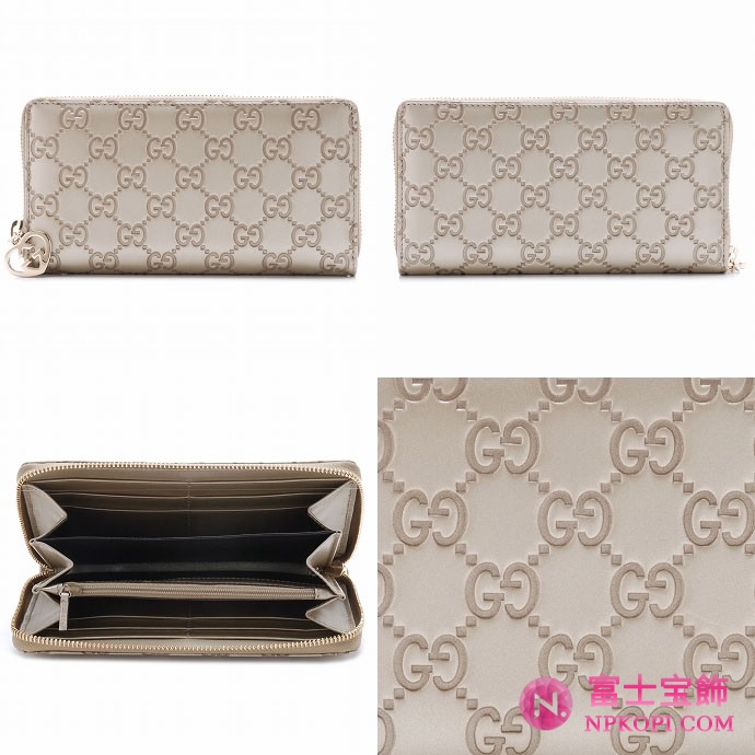 GUCCI/グッチ 2012年春夏新作LOVELYハートディテールラウンドファスナー長財布 282477 AHB1G 9504
